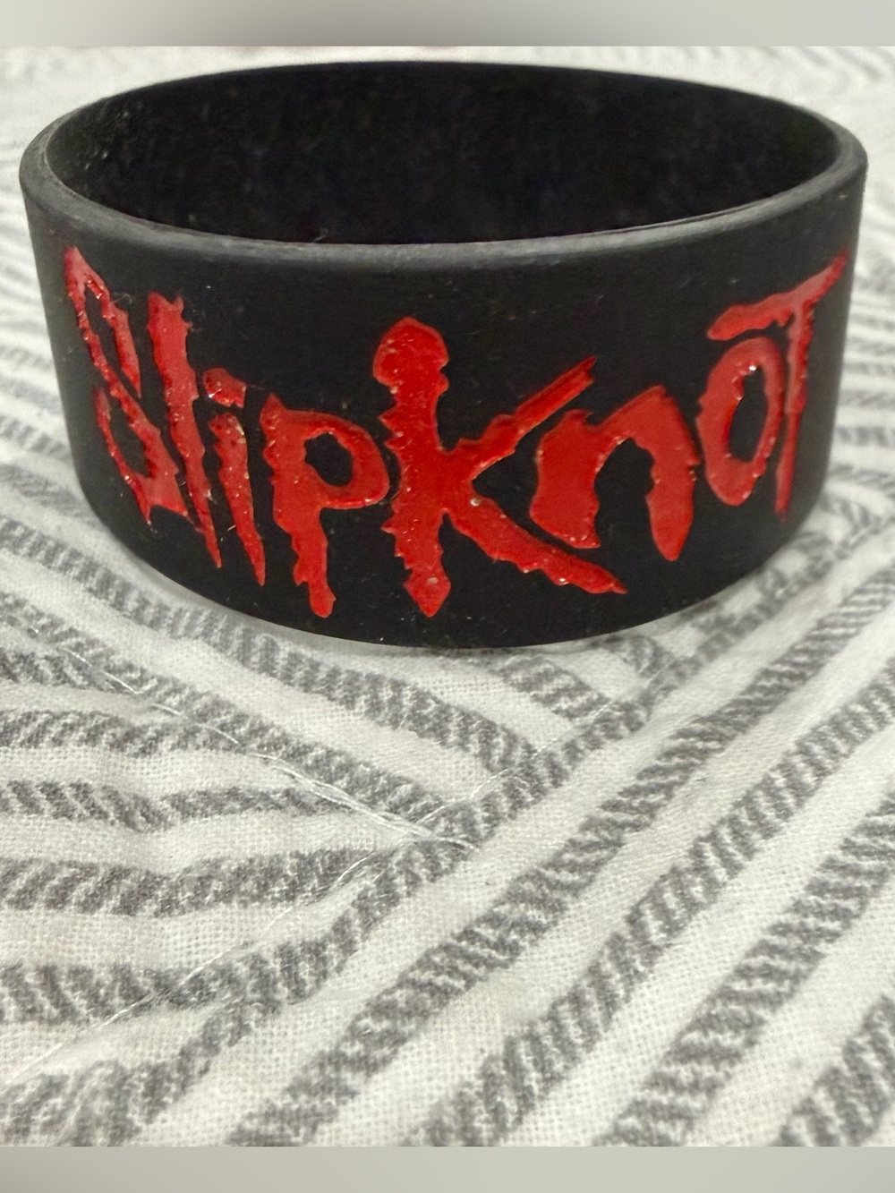 Slipknot Music Band Rubber Bracelet 1” Black Red Concert Memorabilia Jewelry New